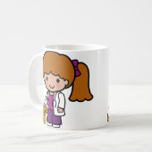 Mug Vétérinaire mignonne fille avec chiot (Devant gauche)