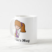 Mug Vétérinaire mignonne fille avec chiot (Devant gauche)