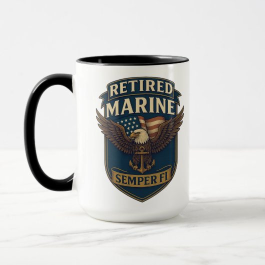 Mug VetGearHQ.com Marine Corps Veteran Logo Emblem (Gauche)