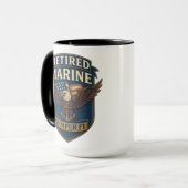 Mug VetGearHQ.com Marine Corps Veteran Logo Emblem (Devant gauche)
