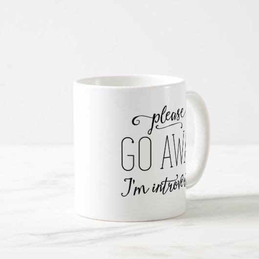 Mug Veuillez aller loin j'Introverting (Devant droit)