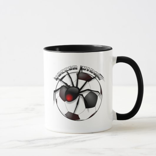Mug Veuve de football avec texte (Droite)