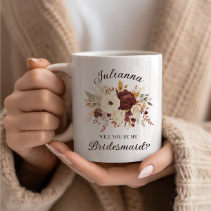 Mug Veux-tu être ma demoiselle d'honneur ? Florale d'a