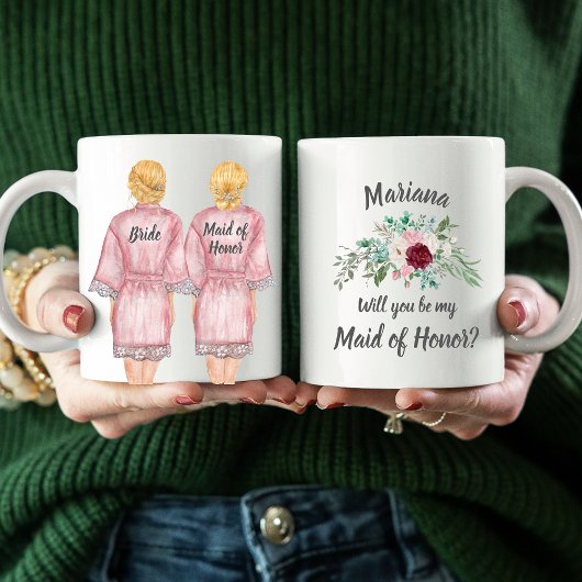 Mug Veux-tu être ma demoiselle d'honneur ? Girls In Ro