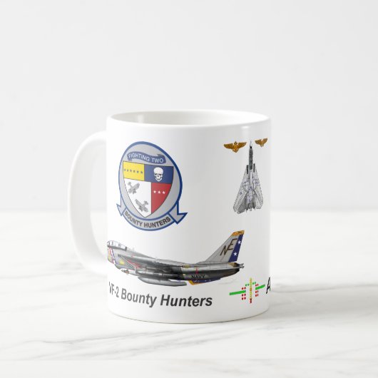Mug VF-2 générosité F-14 Tomcat (Devant gauche)