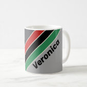 Mug VHS vintage Stripes avec nom (Devant droit)