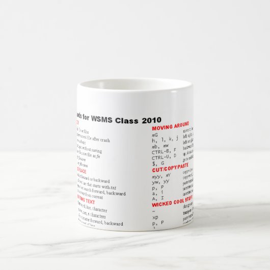 Mug vi commandes pour WSMS 2010 (Centre)
