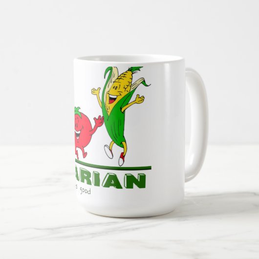 Mug viande mauvais, légume bon Végétarien (Devant droit)