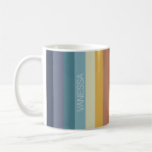 Mug Vibe rétro les années 70 60s vintage stripe