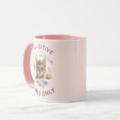 Mug Vibes à mâchoires seulement chat photo rose (Devant gauche)