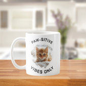 Mug Vibes à mâchoires seulement photo de chat