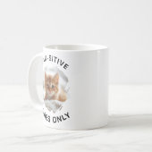 Mug Vibes à mâchoires seulement photo de chat (Devant gauche)