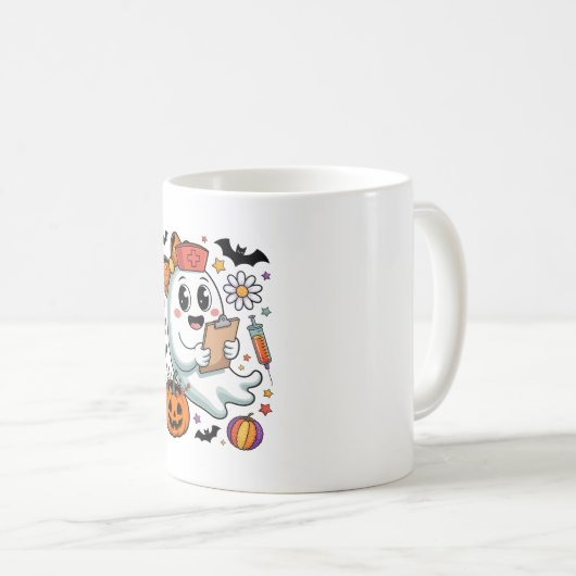 Mug Vibes Automne Infirmière fantôme Automne (Devant droit)