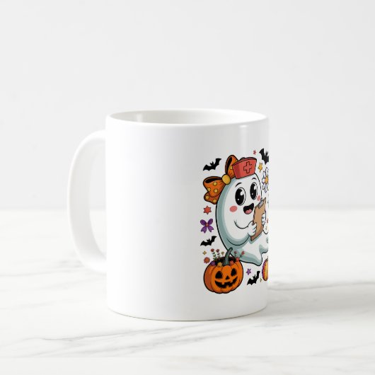 Mug Vibes Automne Infirmière fantôme Automne (Devant gauche)