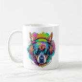 Mug Vibes canines super : Chien Cool avec casque (Gauche)