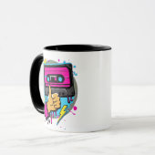 Mug Vibes Cassette Neon Retro (Devant gauche)