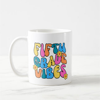 Mug Vibes colorées de cinquième année - Retour à l'éco