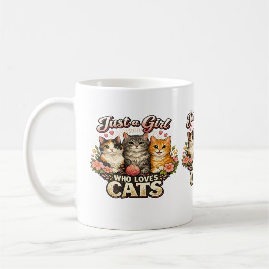 Mug Vibes d'amoureuse des chats – Création de chat mig (Gauche)