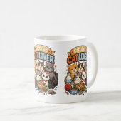 Mug Vibes d'amoureux de chats – Création de chat migno (Devant droit)