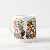Mug Vibes d'amoureux de chats – Création de chat migno (Devant gauche)