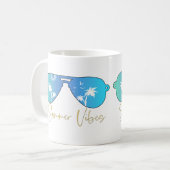 Mug Vibes d'aquarelle Lunettes de soleil (Devant gauche)