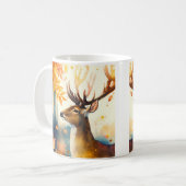 Mug Vibes d'automne Aquarelle Cerf - (Devant gauche)
