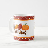 Mug Vibes d'automne Football Citrouille épice (Devant gauche)