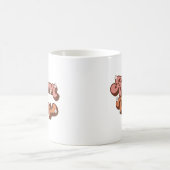 Mug Vibes d'automne Texte rétro et fleur de sainteté (Centre)