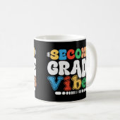 Mug Vibes De 2E Année Drôle Retour À L'École Super (Devant droit)