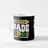 Mug Vibes De 2E Année Drôle Retour À L'École Super (Devant gauche)
