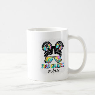 Mug Vibes de 3e année Messy Hair Bun Girl Ck To School