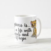 Mug Vibes de bonheur et de guépard : Citations de vie (Devant droit)