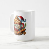 Mug Vibes de café chaud Conception de la subblimation (Devant gauche)