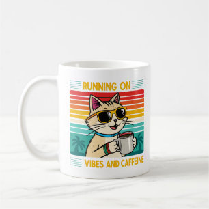Mug Vibes de café rétro - Amoureux de caféine amusant