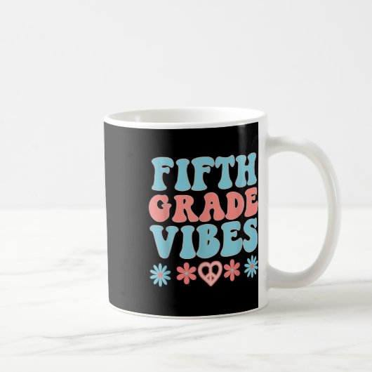 Mug Vibes de cinquième année - Professeur élève Rétro (Droite)