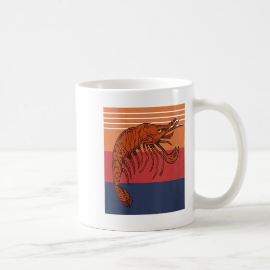 Mug Vibes de crevettes rétro pour femmes amusant Marin (Droite)