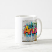 Mug Vibes de graffitis d'Aruba : Island Street Art (Devant droit)