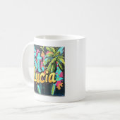 Mug Vibes de graffitis de Sainte-Lucie : Island Street (Devant gauche)