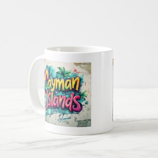Mug Vibes de graffitis des îles Caïmans : (Devant gauche)
