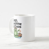 Mug Vibes de grenouille et café chaos (Devant gauche)