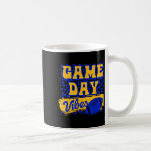 Mug Vibes de jour de jeu Saison de football Bleu Or Fo