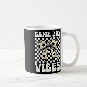 Mug Vibes de jour de match Groovy Coquette Bow Footbal