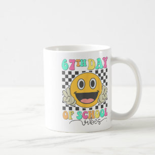 Mug Vibes de la 67e journée d'école Visage souriant mi