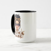 Mug Vibes de la Gen Z Sigma Babe GenZ Léopard Chignon (Devant gauche)