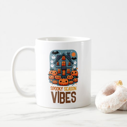 Mug Vibes de la saison éffrayante (Avec donut)