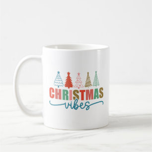Mug Vibes de Noël - Colorful Holiday Trees Design