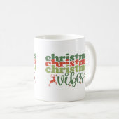 Mug Vibes de Noël Retro Vacances de Noël Super (Devant droit)