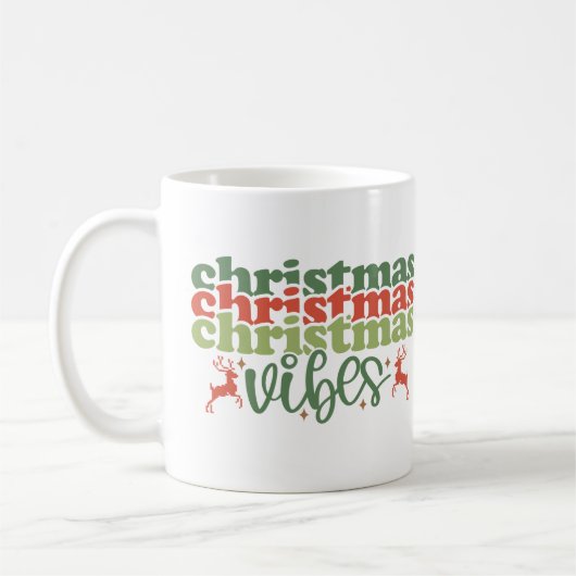 Mug Vibes de Noël Retro Vacances de Noël Super (Gauche)
