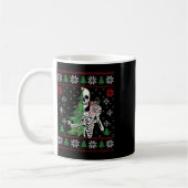 Mug Vibes de Noël Squelette Sorta Merry Sorta Sc (Gauche)