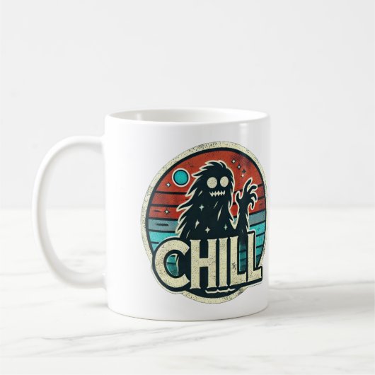 Mug Vibes de Nuit Rétro : Bigfoot et Clair de Lune (Gauche)